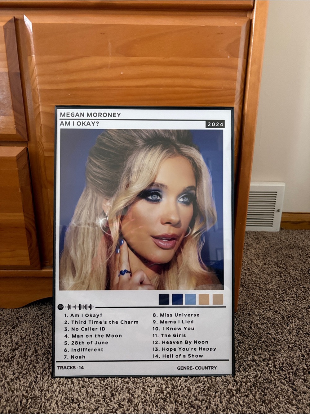 Megan Moroney 'Am I Okay?' Framed Poster
